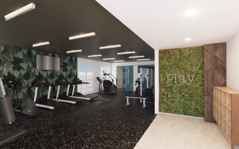 Renovated Fitness Center Rendering